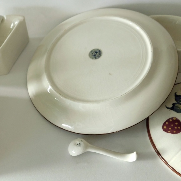 1980s Fred Roberts Company Marmalade Set with 3 Spoons MINT - Picture 5 of 7